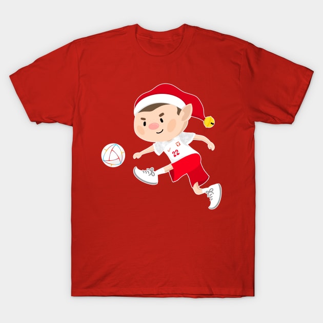 Poland football Christmas elf. Football World Cup soccer T-Shirt T-Shirt by abtchlr